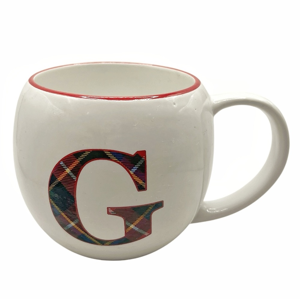 Bee & Willow Monogram Tartan “G” Mug